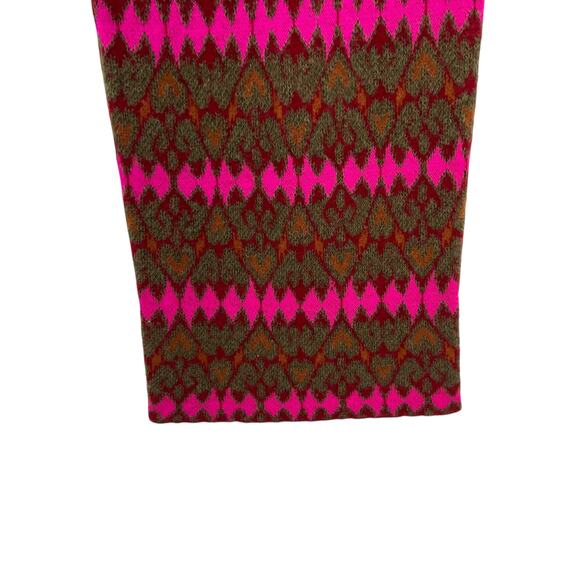 Rhode Sweater Skirt Knit Fair Isle Long Midi Length Red Pink Green Size Small - Picture 4 of 10